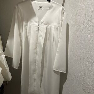 White Graduation Gown
